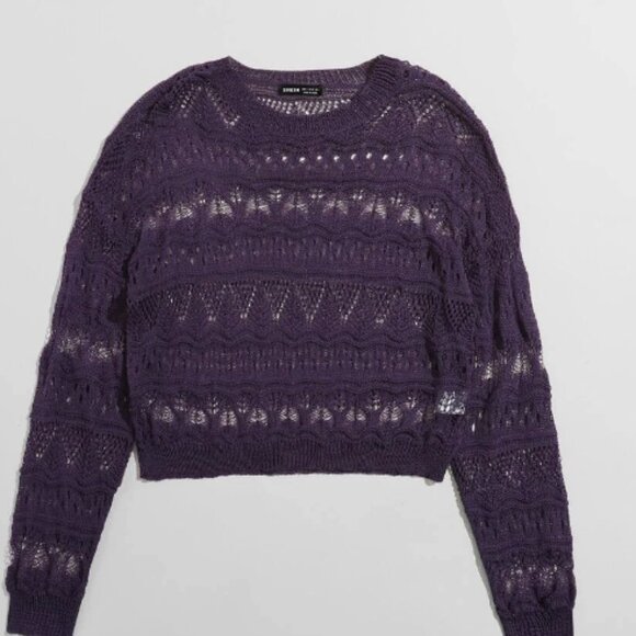 3/$35 shein lune drop shoulder open knit sweater - Picture 2 of 9